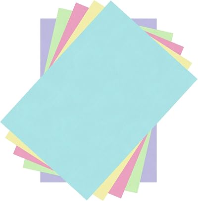 Habercrafts A4 Colour Paper 80gsm Pack of 100 Pastel Sheets