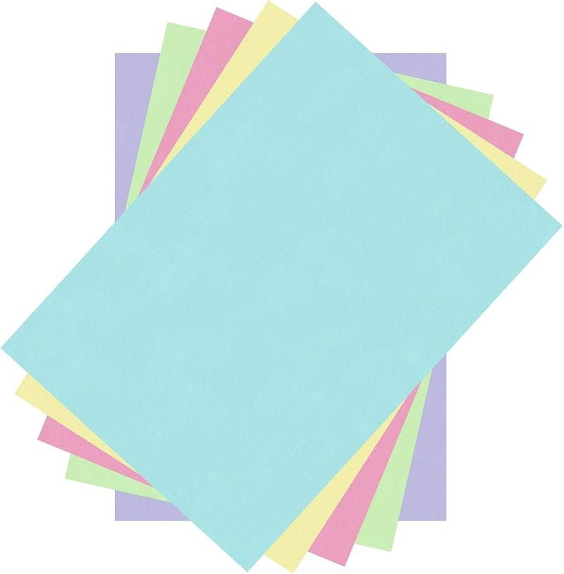 Habercrafts A4 Colour Paper 80gsm Pack of 100 Pastel Sheets