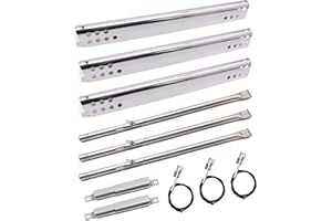 CRIDITPID Grill Replacement Parts for Charbroil Advantage 3 Burner 463343015, 463335115, 463435115, 463436815, 463234815 Models. Grill Burner, Heat Plates, Crossover Tubes and Ignitor for Char-broil Grill Parts