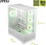 MSI MAG PANO 110R PZ White Mid-Tower Gaming Case supports 400mm GPU view 2