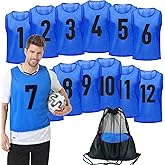 PULUOMASI 12 Pack Team Pinnies Scrimmage Vests Practice Jersey for Men Pennies for Sports Soccer Jerseys for Adult Youth