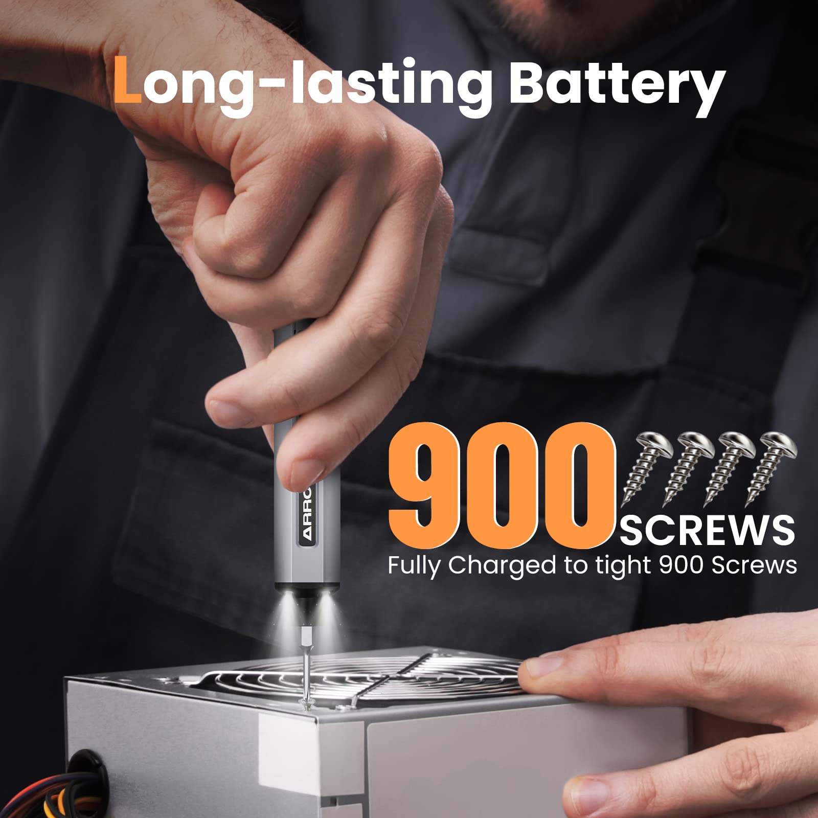 ARROWMAX SES Electric Screwdriver, Cordless Precision Screwdriver Set with 34 Magnetic Precision Bits, Rechargeable Portable Repair Tool Kit for Electronics Laptops Glasses Clocks