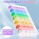 Alyvisun 7 Day Pill Box Organiser 28 Compartments Portable Travel view 2