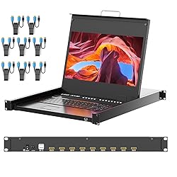 1U Rack Mount KVM Console,Arvitek 17.3" LCD Monitor