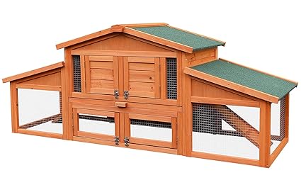 Amazoncom Julyfox Rabbit Hutch Outdoor 71 Inch Large Chicken