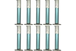 TN LAB SUPPLY Graduated Measuring Cylinder Polypropylene Plastic 25ml 10-Pack (25ml, 10)