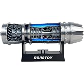 ROIISTOY F35 Fighter Engine Kit 1:18 Scale Turbojet Mechanical Model Science Educational Toy Deluxe Aviation Enthusiast Gift Desktop Decoration