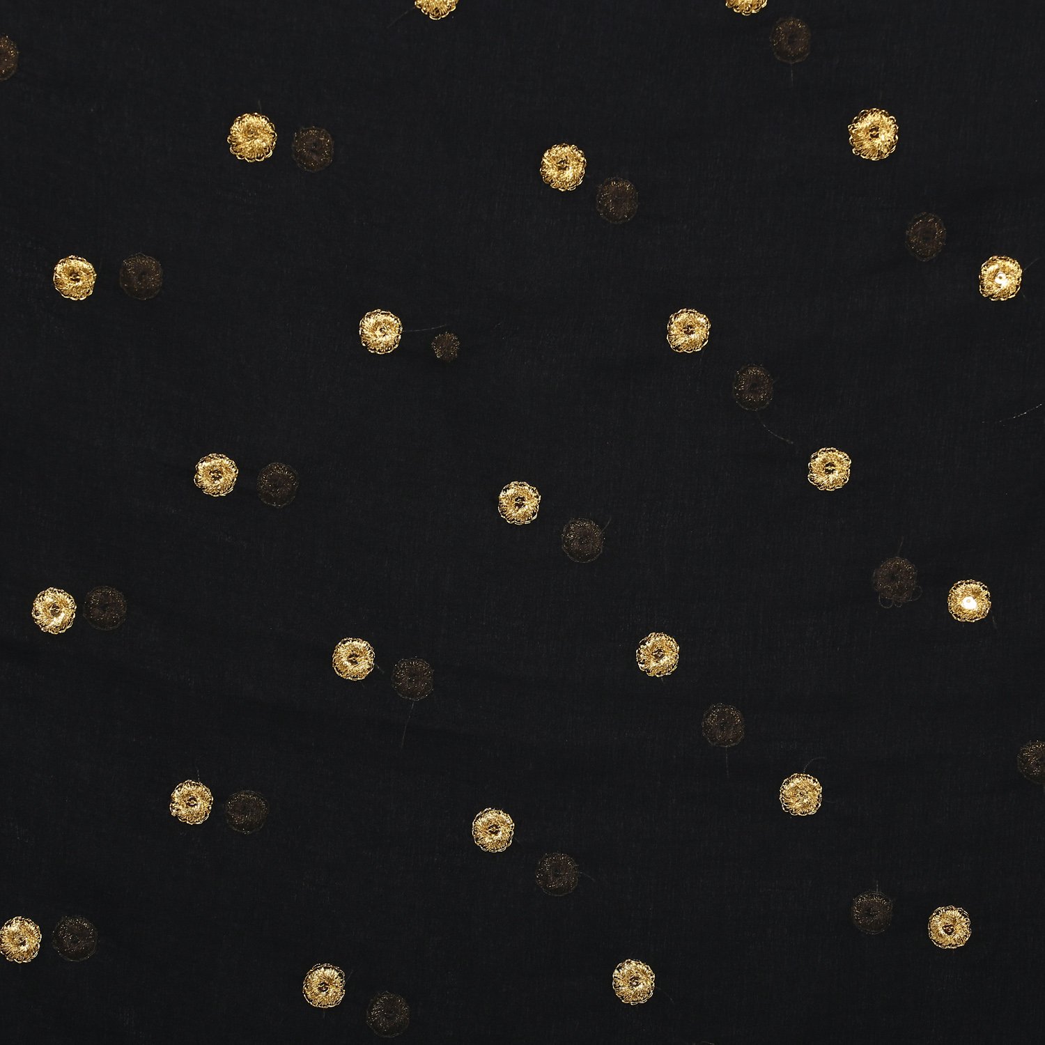 dupatta bazaar women's chiffon gold embroidered black dupatta