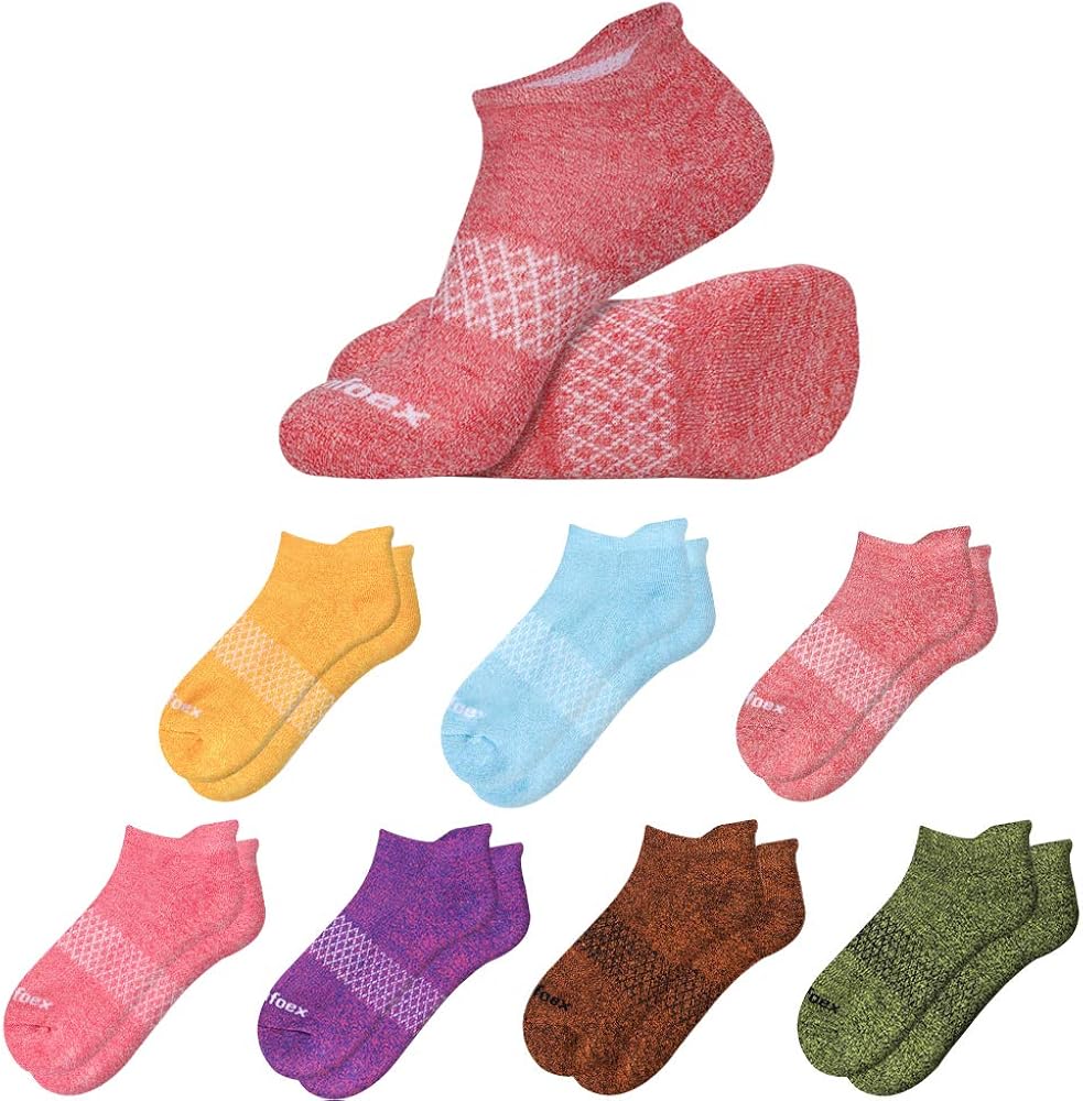 Comfoex Womens Ankle Socks 7-Pack Cushioned Athletic Running Socks with Tab: Clothing