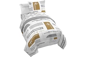 Jay Franco Comforter Set Includes Sheets and Pillow Covers - Soft and Cozy Bed Set for Stylish Room Decor, White - Star Wars,