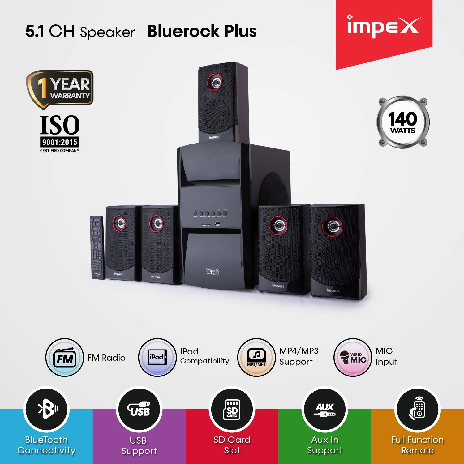 impex home theatre 5.1 remote