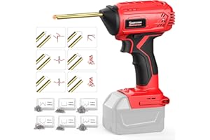 CERYCOSE Cordless Plastic Welder, 120W Plastic Welding Kit for Milwaukee Battery, Must Have For DIYers, 600PCS Hot Staples Car Bumper Repair Kit Plastic Repair Kit, Portable Toolbox(Battery Not Included)