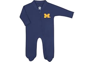 Little King NCAA Long Sleeve Full Zip Footed Romper With Embroidered Team Logo-Sizes 0-3M 3-6M 6-9M