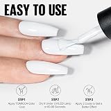 TOMICCA White Gel Nail Polish 8ml Soak Off UV LED Varnish Nail Art view 4