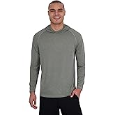 Spyder Men's Hooded Long Sleeve Rashguard – Quick-Dry Swim Shirt Sun Protection, Performance Hoodie