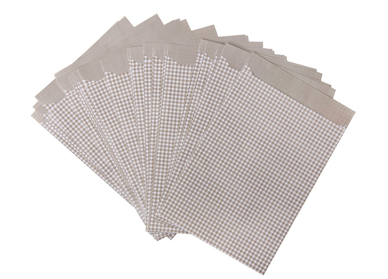 Lot de 25 sachets en papier carreaux beige blanc marron clair, 9,5 x 14 cm pour petits cadeaux à emballer, gastgeschenktüten, calendrier de l'avent Sachets, scrapbooking, etc. Lot de 25 sachets en papier carreaux beige blanc marron clair, 9,5 x 14 cm pour petits cadeaux à emballer, gastgeschenktüten, calendrier de l'avent Sachets, scrapbooking, etc.