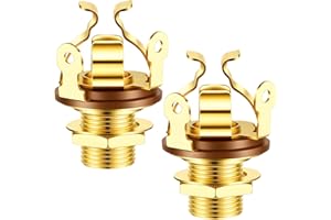 2 Pack Guitar Input Jack, 1/4" Full-Contact Output Jack Upgraded Multi-Contact Mono Guitar Output Jacks for Optimal Signal To