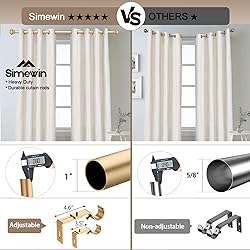SIMEWIN Heavy Duty Curtain Rods for Windows 28 to