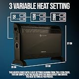 Belaco 2000W Electric Portable Convector Heater with 3 Heat Settings view 4