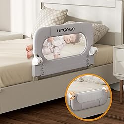 UPGOGO Folding Toddler Bed Rails for Crib,Safety