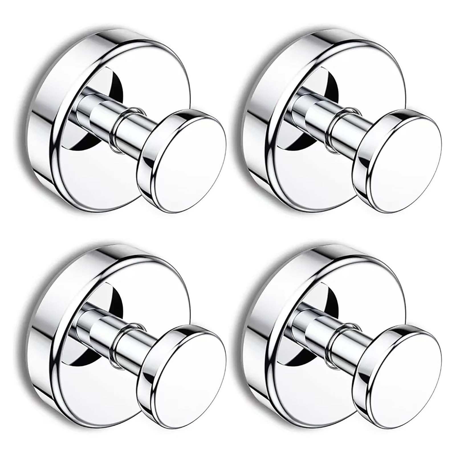 Betadistor Hand Towel Holder Wall Mounted - Self Adhensive Towel Hooks 4 Set/Bathroom Suction Hooks Polished Finish 16-0403