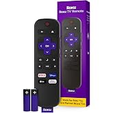 Roku TV Remote Control (Official Manufacturer Product) | Simple Setup &amp; Pre-Set App Shortcuts - Replacement Remote Compatible with RokuTV Models ONLY (Not Roku Players)