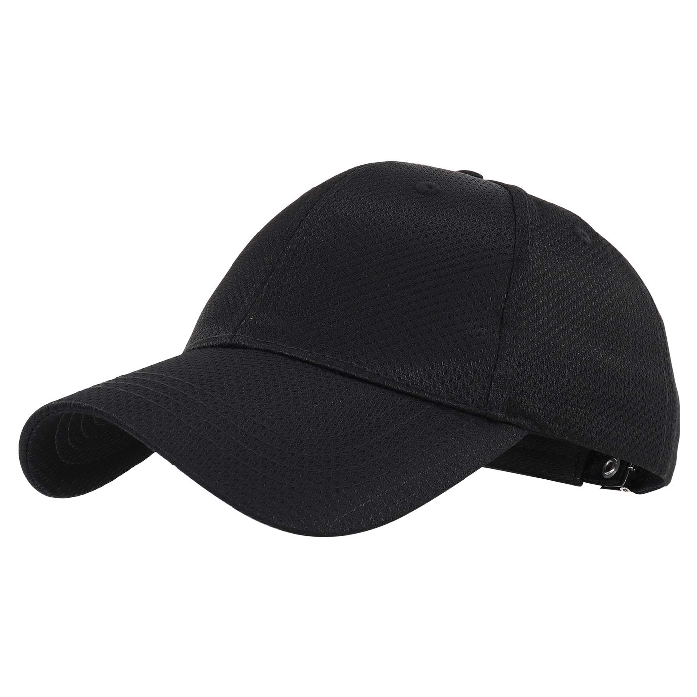 Gisdanchz Black Baseball Cap Golf Hats Men Running Hat Accessories Men Breathable Sport Cap Mens Sun Hat Summer Outdoor Ladies Baseball Caps for Women Golf Hats Sombrero Mesh TruckerUnisex Black