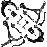 12PCS Front Upper Lower Control Arm (ONLY 2.4L) for Honda Accord 2003-2007, Acura TSX 2004-2008 w/Ball Joint Suspension Kit K640289 K640290 K80228 EV80210 ES80288 K90456 K90457 K620616 K620617