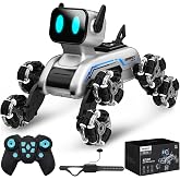 SIMREX Robot Dog RC Stunt Car Toys - Gesture Sensing Remote Control car with Mecanum Wheels, LED Eyes, 3 Sound Effects, Birthday Gift for Kids Boys Girls
