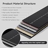INMOZATA 18pc Asphalt Roof Shingles Self Adhesive 2.61sqm Black 100x33cm view 5