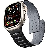 Easuny Sport Magnetic Band Compatible with Apple Watch Ultra 3/2/Ultra Band for Men 49mm 46mm 45mm 44mm 42mm, Silicone Waterproof Loop Strap for iWatch Series 11 10 SE 9 8 7 6 5 4 3 2 1