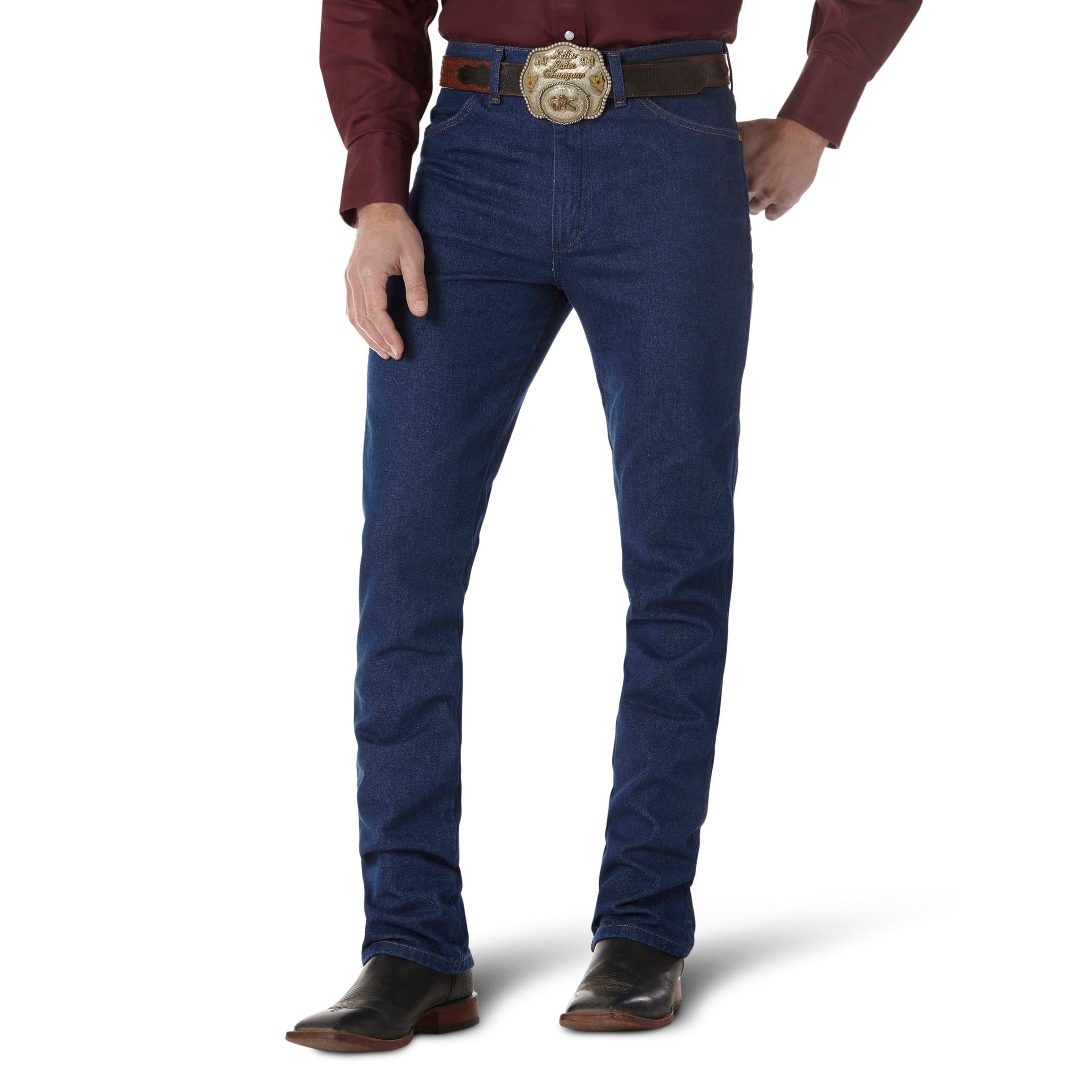 Photo 1 of Wrangler Mens 0936 Cowboy Cut Slim Fit Jeans, Prewashed Indigo, 32W x 32L US