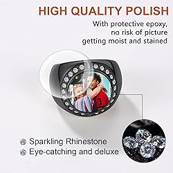 FindChic Customized Round Signet Rings with Photo