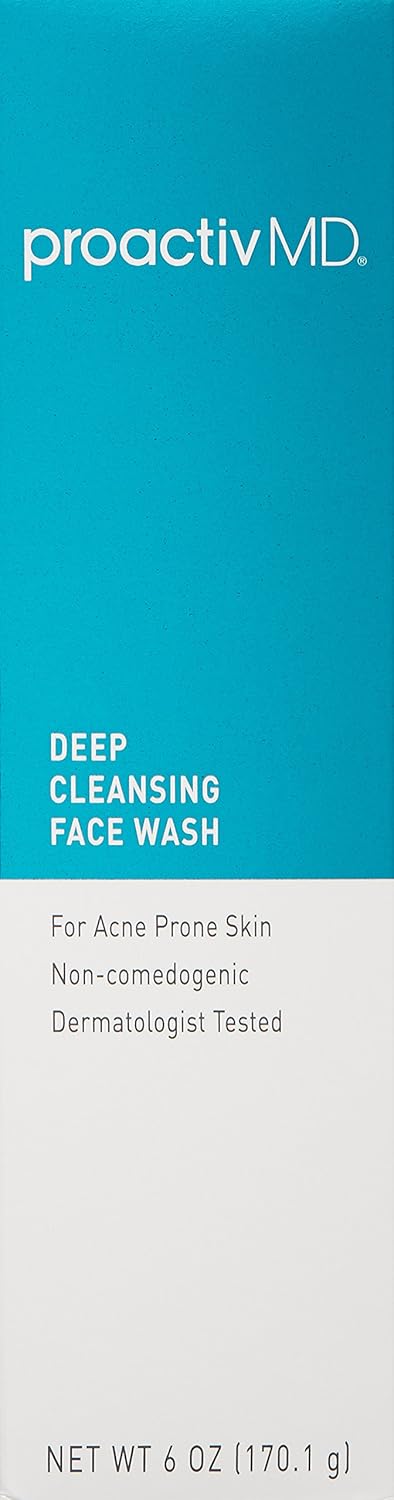 ProactivMD Exfoliating Face Wash - Gentle And Hydrating Facial Cleanser And Acne Treatment For Sensitive Skin, 6 oz.: Beauty