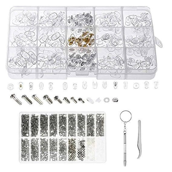 Justdolife 150 Paar Brillen Nasenpads Professionelle Brillen Reparatur Set