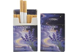 Derrose® Lavender Herbal Sticks,Herbal Cigarettes,Nicotine Free and Tobacco Free,Help Stop Smoking,Better Effect When Used wi