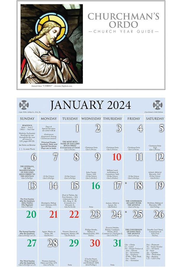 2024 Episcopal Liturgical Appointment Calendar: Church Publishing:  9781640656154: Amazon.com: Books