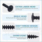 Keple 4.2mm x 32mm Wafer Head Self Tapping Screws Black Phosphate 25pcs view 3