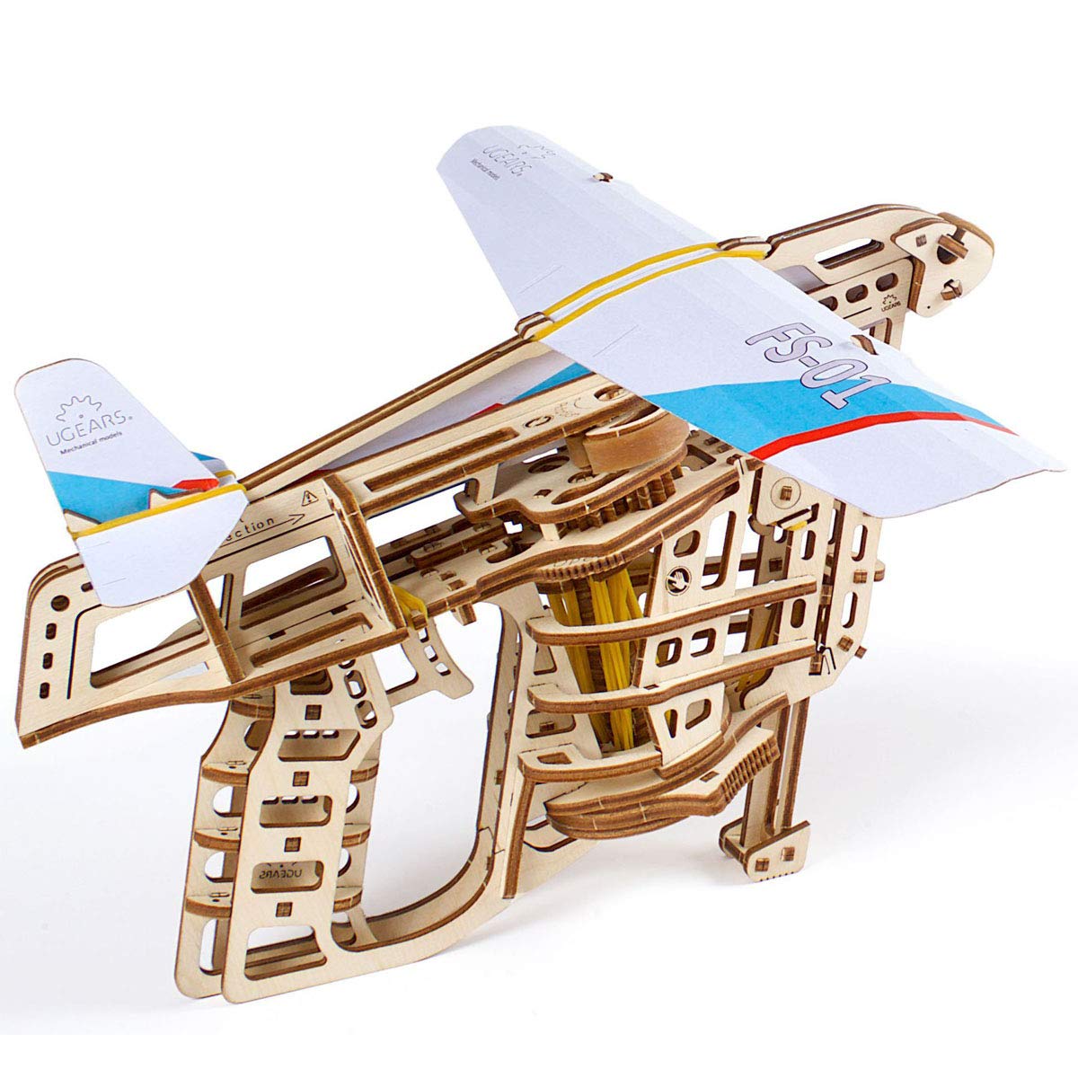 UGEARS 3D Puzzle Mechanical Models - Flight Starter Wizardly Wooden Construction Kits - Real-life Tiny Mechanics Model Kits For Adults and Teens - Laser Cut Engineering Building Gift
