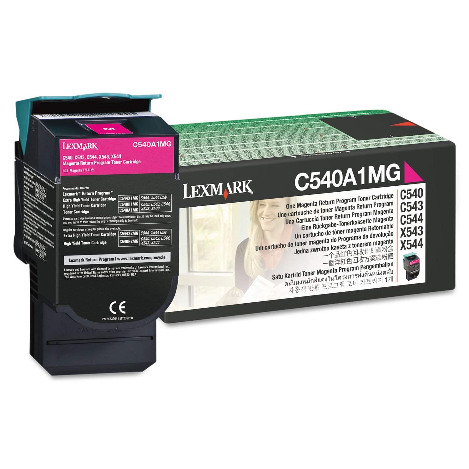 Lexmark Program Toner Cartridge for C540n, C543dn, C544dn, C544dtn, C544dw, C544n 1000 Pages - Magenta