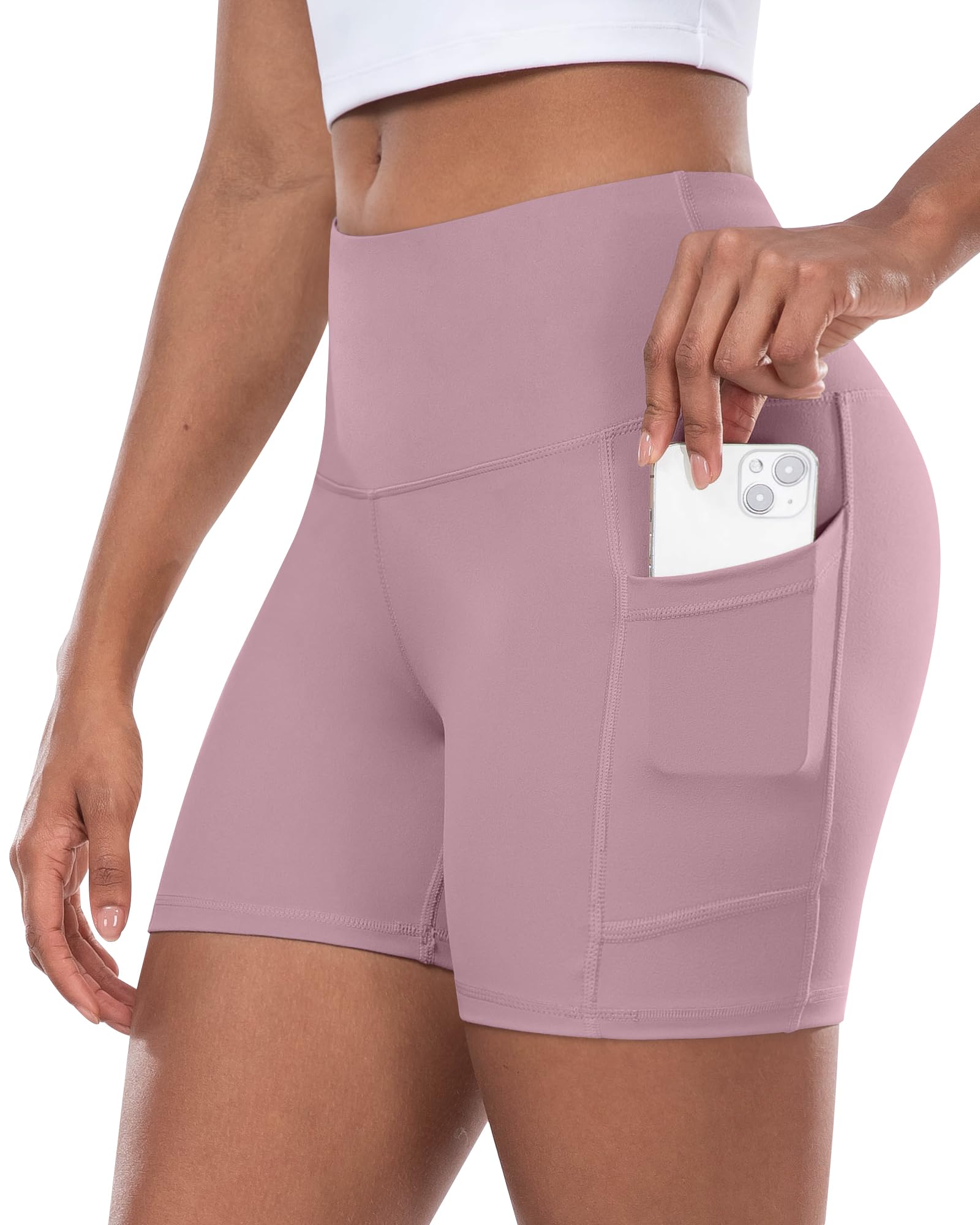 CHRLEISURE Womens Biker Yoga Shorts with