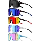 DioKiw 5PACK Polarized Kids Sunglasses UV Protection Youth Baseball Sunglasses Lightweight Big Frame Softball Goggles