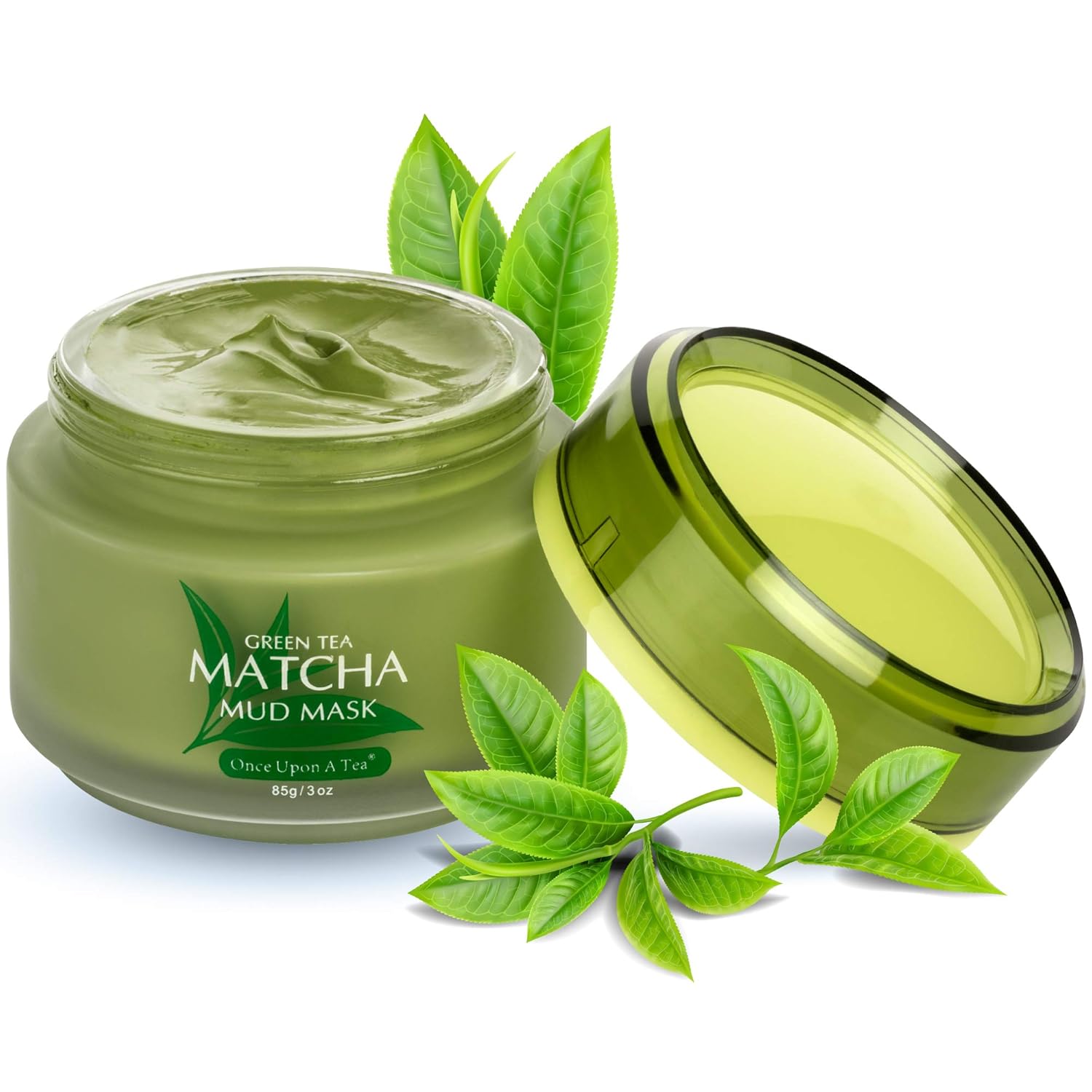 Green Tea Matcha Facial Mud Mask, Removes Blackheads, Reduces Wrinkles, Nourishing, Moisturizing, Improves Overall Complexion, Best Antioxidant, Skin Lightening & Anti Aging, All Skin Face Types : Beauty