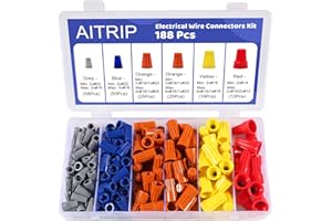 188 PCS Wire Connectors, Insulating Insert Twist Electrical Wire Connectors with Spring, Portable Wire Caps for Quick Connect