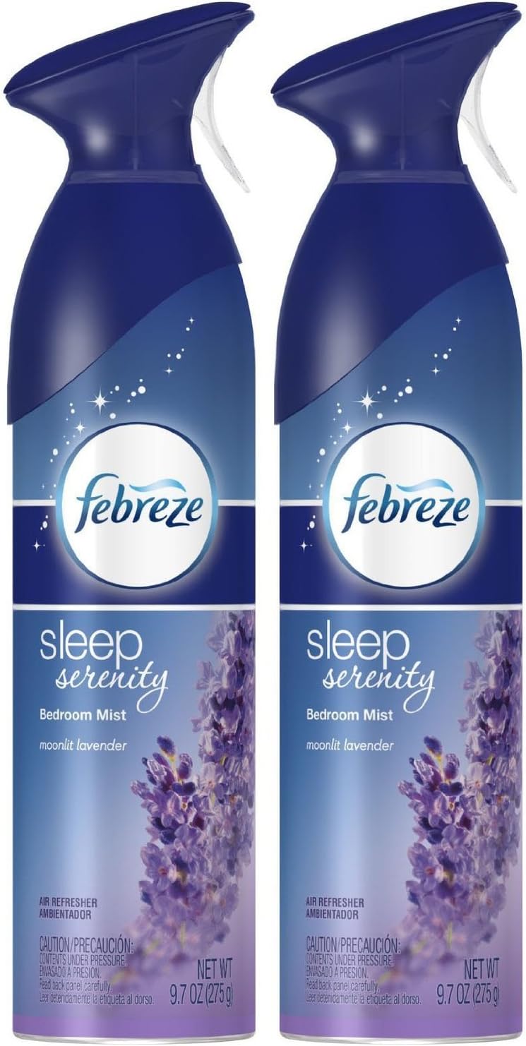 Febreze Air Effects Sleep Serenity Bedroom Mist Air Refresher Moonlit Lavender 9.7 oz 2 pk