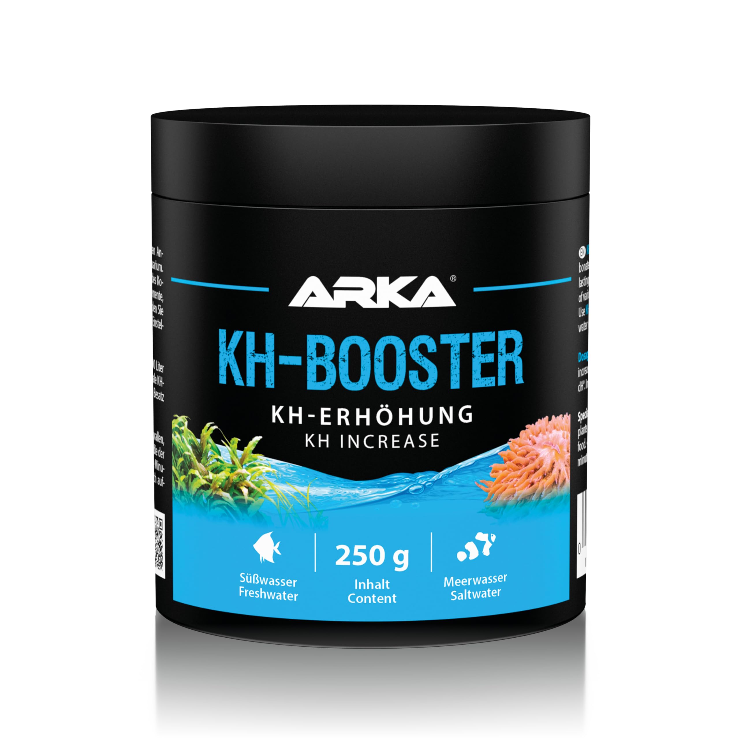 KH Booster – ARKA Carbonate Hardness Powder 250 g – raises KH & stabilises pH in freshwater & marine tanks – protects biofilter & supports nitrification – ideal for soft water, shrimp & reef aquariums