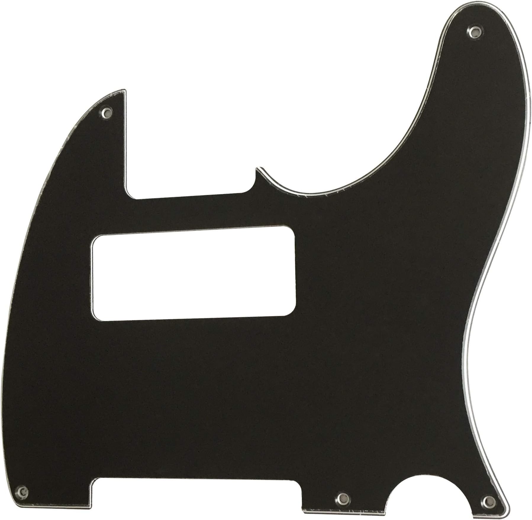 Custom Guitar Pickguard For Fender Esquire Telecaster 5 Hole P90 (3 Ply Black)