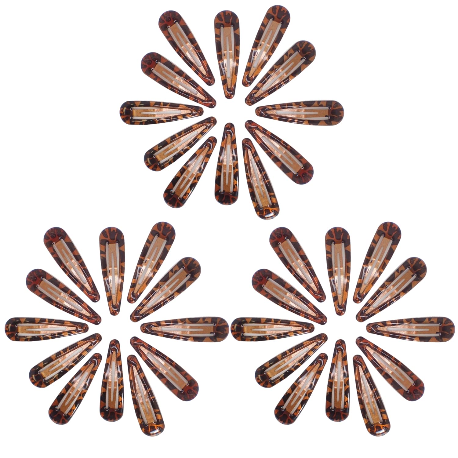 Topkids Accessories 36pc Snap Clips 5cm / 2" Hair Clip Hair Snap Clips Hair Pins Snap Hair Clips Hair Ties Snap Hair Clips Hair Accessories for Women & Hair Accessories for Girls (Tort) — image 1