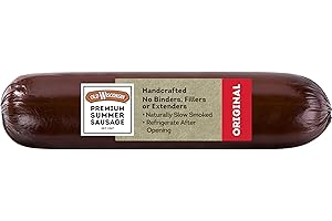 Old Wisconsin Premium Summer Sausage, 100% Natural Meat, Charcuterie, Ready to Eat, High Protein, Low Carb, Keto, Gluten Free, Original Flavor, 16 Ounce