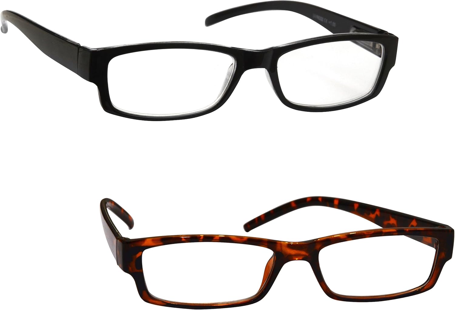 The Reading Glasses Company Black Brown Tortoiseshell Lightweight 2